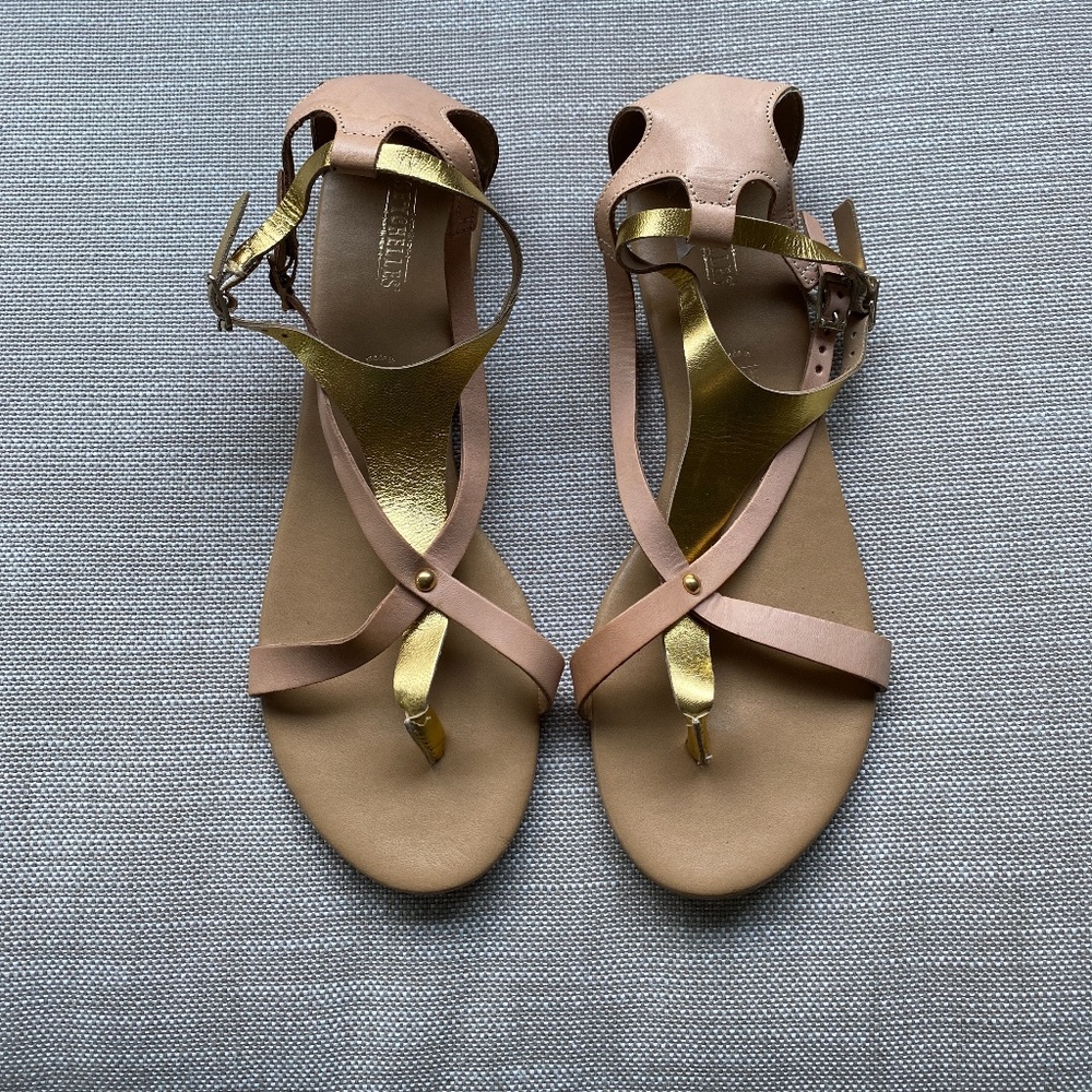 NWOT Seychelles Destiny Pink Gold Sandals Sz 9.5